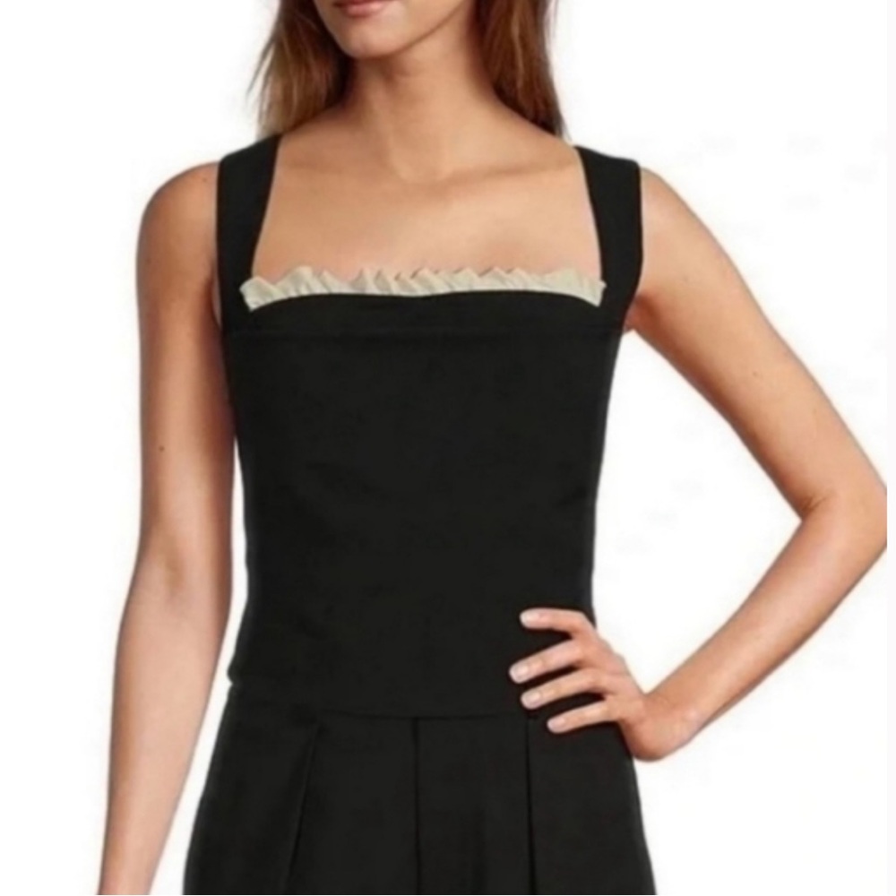 Antonio Melani x Courtney Grow Anais Sleeveless Ruffle Trim Square Neck size 8